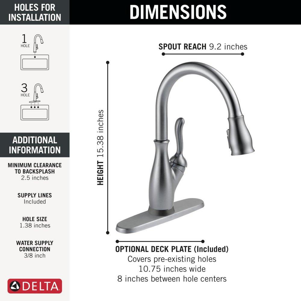 Single Handle Pull Down Touchless Kitchen Faucet with Touch and Voice Activation in Arctic Stainless 