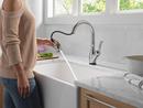 Single Handle Pull Down Touchless Kitchen Faucet with Touch and Voice Activation in Arctic Stainless 