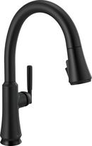 Single Handle Pull Down Touchless Kitchen Faucet with Touch and Voice Activation in Matte Black