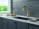 Single Handle Pull Down Kitchen Faucet with Touchless or Touch Activation in Champagne Bronze 