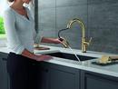 Single Handle Pull Down Kitchen Faucet with Touchless or Touch Activation in Champagne Bronze 