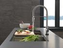 Single Handle Pull Down Kitchen Faucet with Touchless or Touch Activation in Arctic Stainless 