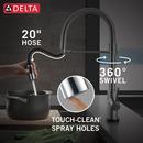 Single Handle Pull Down Kitchen Faucet with Touchless or Touch Activation in Arctic Stainless 