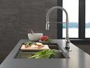 Single Handle Pull Down Kitchen Faucet with Touchless or Touch Activation in Arctic Stainless 