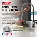Single Handle Pull Down Kitchen Faucet with Touchless or Touch Activation in Arctic Stainless 