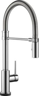 Single Handle Pull Down Kitchen Faucet with Touch Activation in Chrome