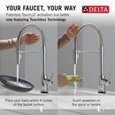 Single Handle Pull Down Kitchen Faucet with Touch Activation in Chrome 