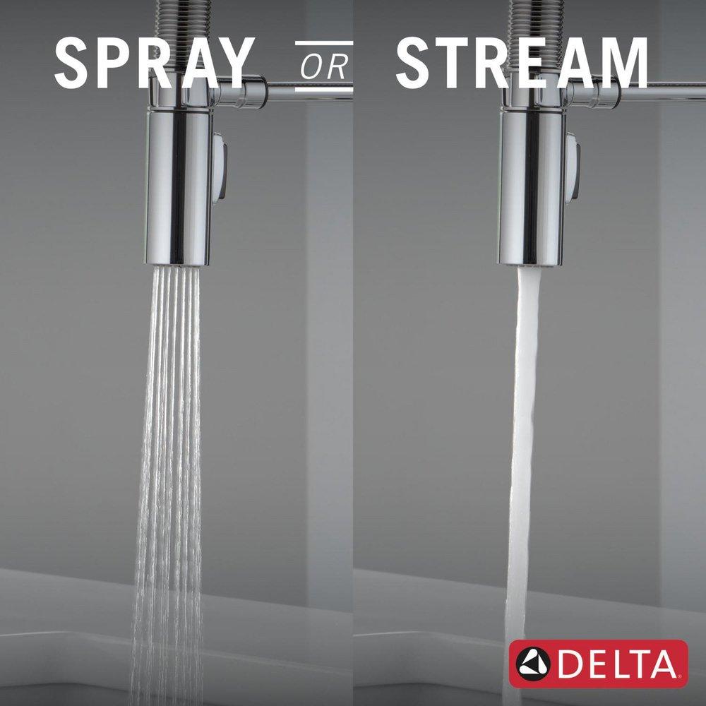 Single Handle Pull Down Kitchen Faucet with Touch Activation in Chrome 