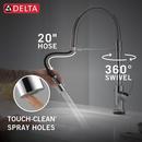 Single Handle Pull Down Kitchen Faucet with Touch Activation in Chrome 