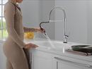 Single Handle Pull Down Kitchen Faucet with Touch Activation in Chrome 