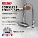 Single Handle Pull Down Kitchen Faucet with Touch Activation in Chrome 