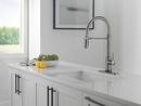 Single Handle Pull Down Kitchen Faucet with Touch Activation in Black with Stainless 