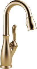 Single Handle Monoblock Bathroom Sink Faucet in Champagne Bronze