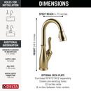 Single Handle Monoblock Bathroom Sink Faucet in Champagne Bronze 