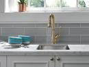 Single Handle Monoblock Bathroom Sink Faucet in Champagne Bronze 