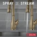 Single Handle Monoblock Bathroom Sink Faucet in Champagne Bronze 