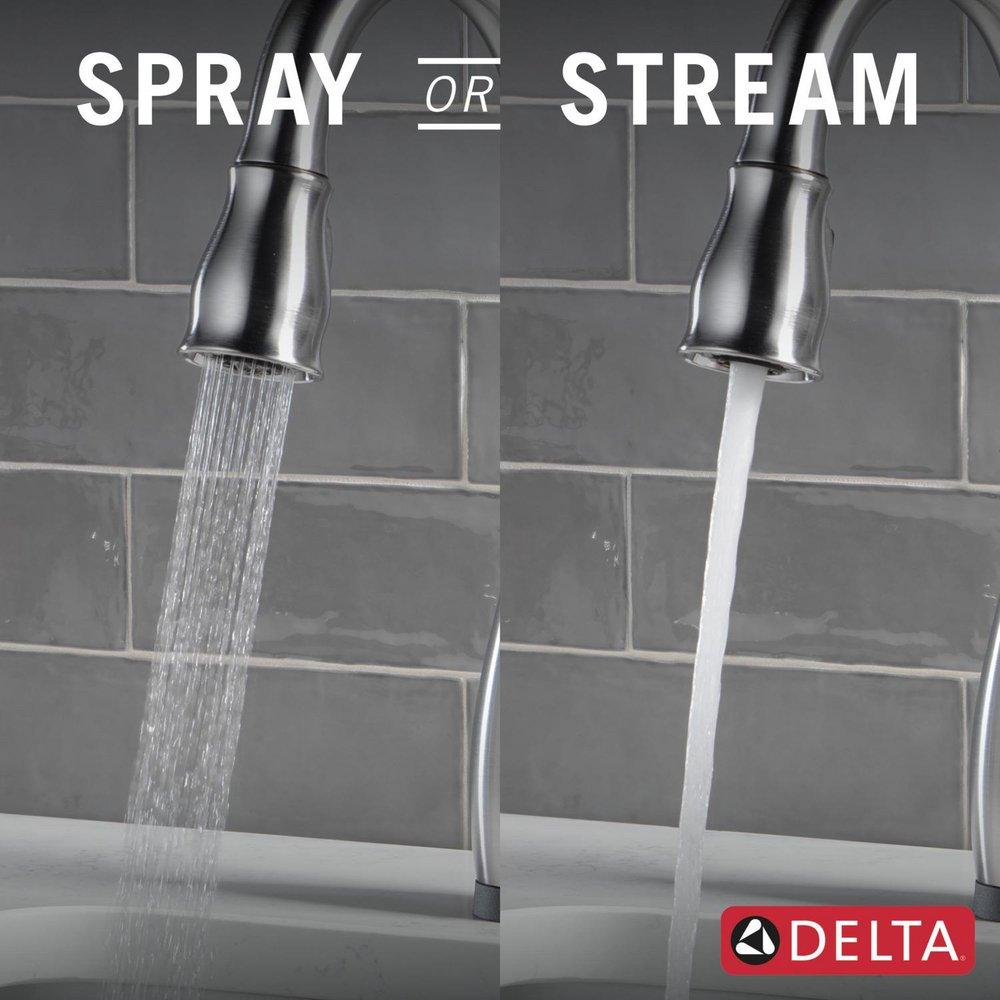 Delta Faucet Arctic Stainless Single Handle Pull Down Bar Faucet with Touch2O&reg; Technology 