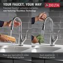 Delta Faucet Arctic Stainless Single Handle Pull Down Bar Faucet with Touch2O&reg; Technology 