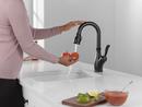 Delta Faucet Matte Black Single Handle Pull Down Bar Faucet with Touch2O&reg; Technology 