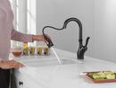 Delta Faucet Matte Black Single Handle Pull Down Bar Faucet with Touch2O&reg; Technology 