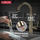 Delta Faucet Champagne Bronze Single Handle Pull Down Bar Faucet 
