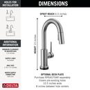 Delta Faucet Arctic Stainless Single Handle Pull Down Bar Faucet 