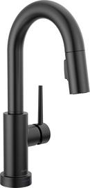 Single Handle Pull Down Bar Faucet in Matte Black