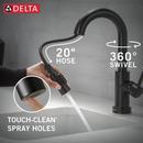 Delta Faucet Matte Black Single Handle Pull Down Bar Faucet 