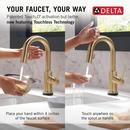 Delta Faucet Champagne Bronze Single Handle Pull Down Bar Faucet 