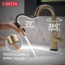 Delta Faucet Champagne Bronze Single Handle Pull Down Bar Faucet 