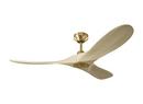 Maverick Smart 52 in. 3-Blade Indoor Smart Ceiling Fan in Burnished Brass & Washed White Oak