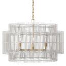 240W 4-Lights E12 Candelabra B10 Pendant in Burnished Brass