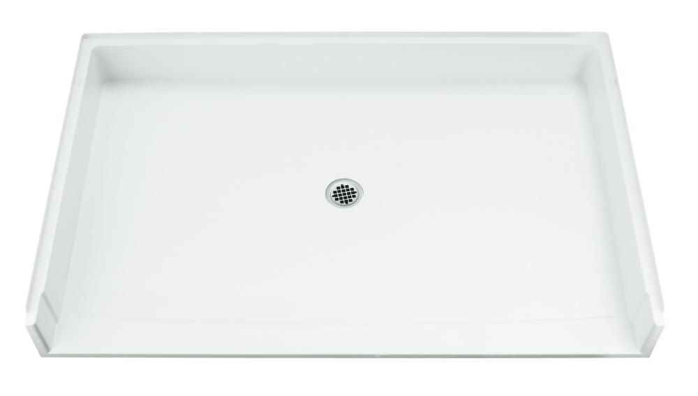 Sterling White 63 in. Rectangle Shower Base 