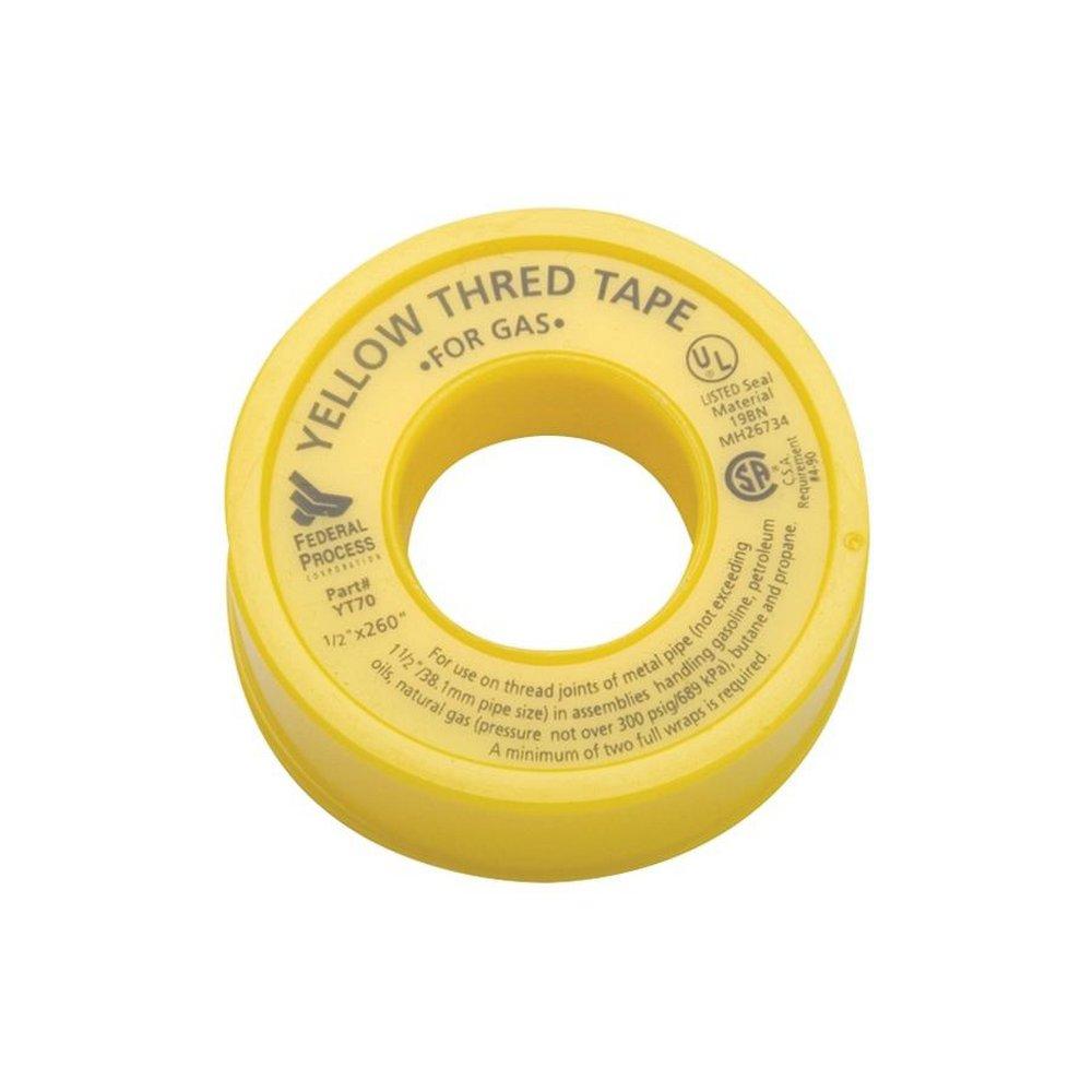 1/2X260 YELL TEF TAPE F/ GAS 