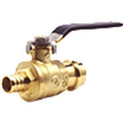 3/4 in Brass Standard PEX Crimp x Press Ball Valve
