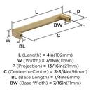 METRO 3-3/4 C-C CHBR CAB PULL 