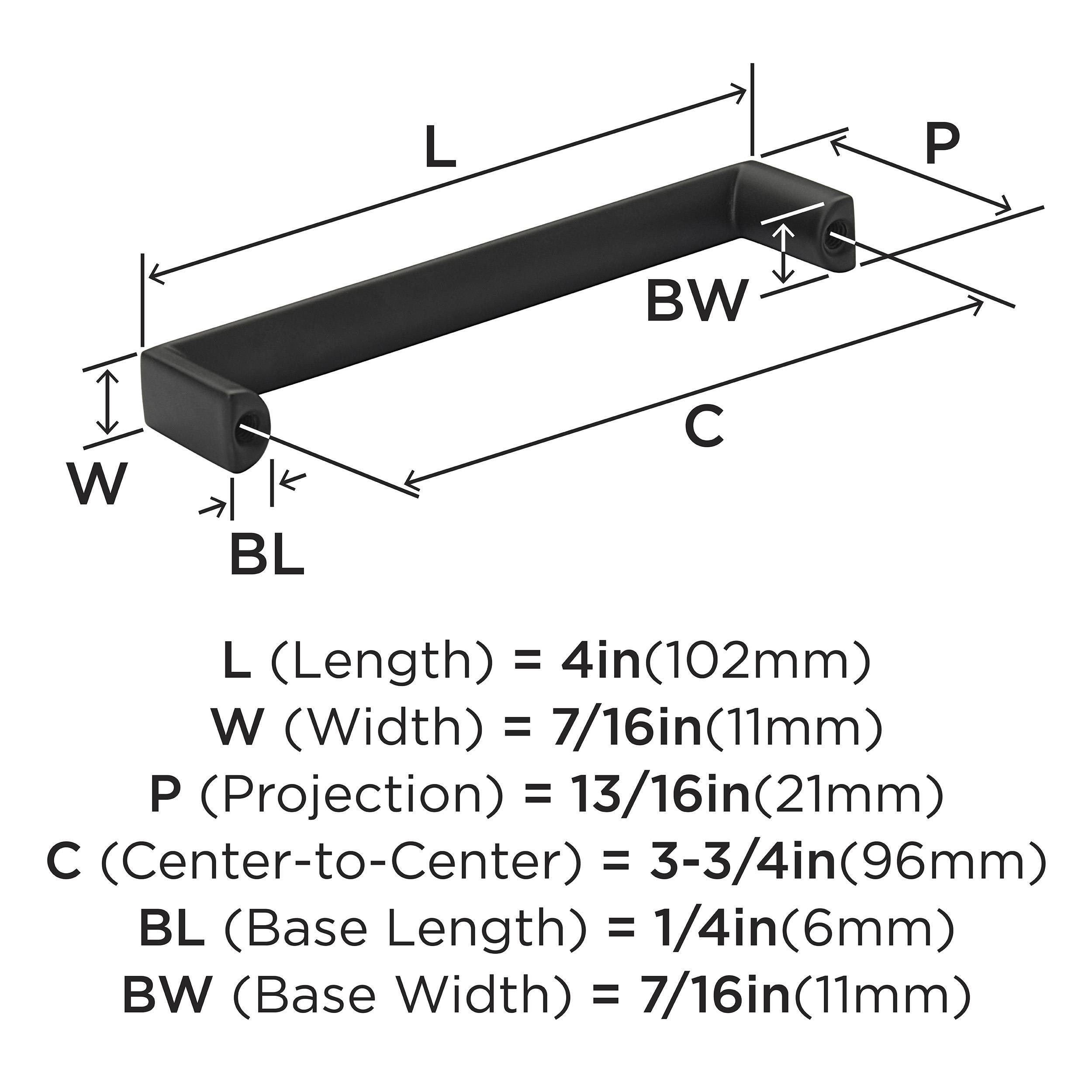 METRO 3-3/4 C-C MABL CAB PULL 