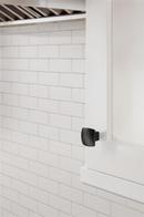 Amerock Matte Black 1-9/16 in. Square Knob 