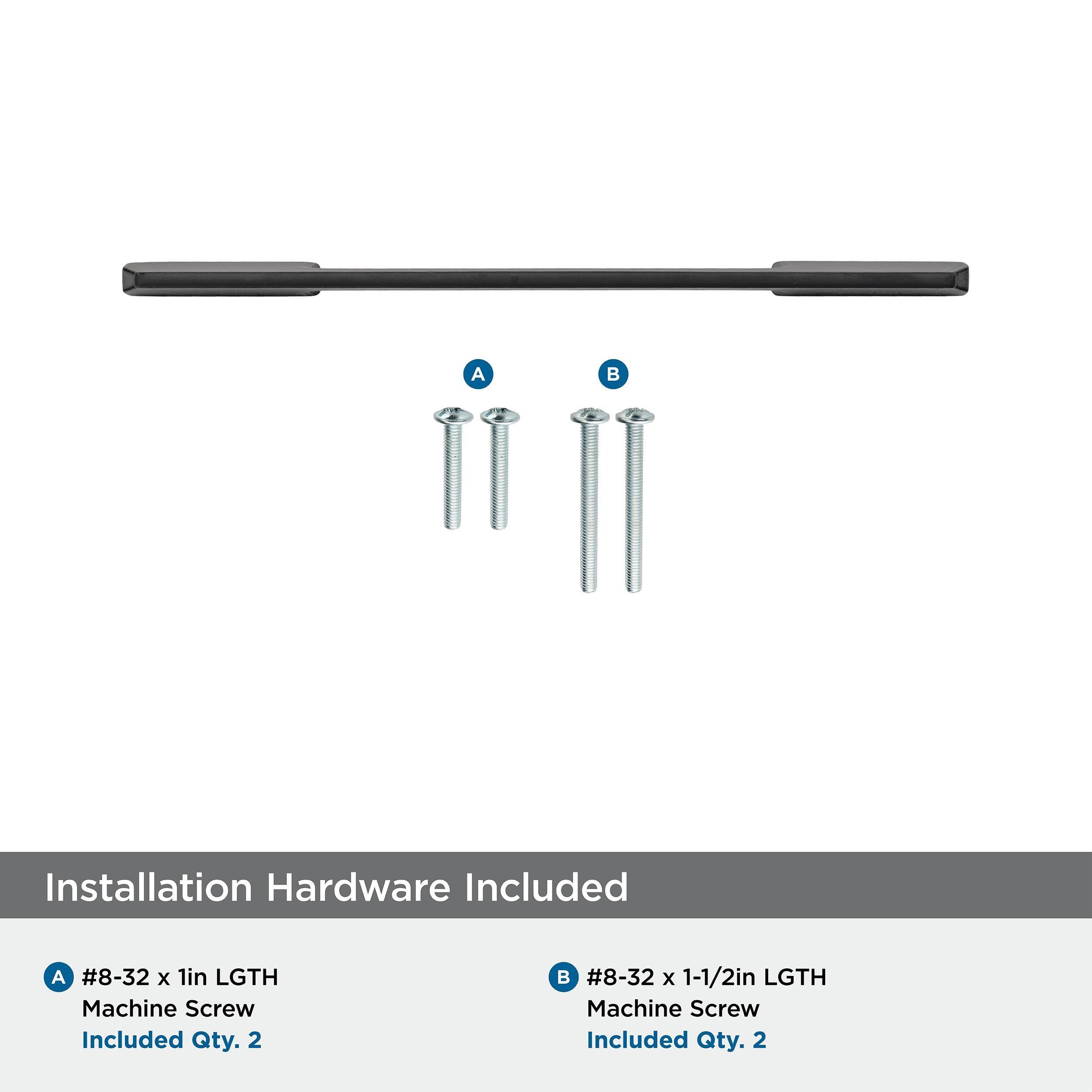 Amerock Matte Black 5-1/16 in. Center-to-Center Pull 