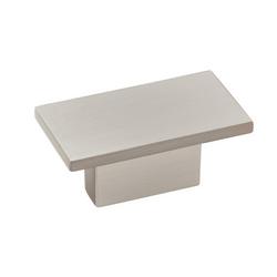 1-9/16 in. Rectangular Cabinet Knob in Satin Nickel