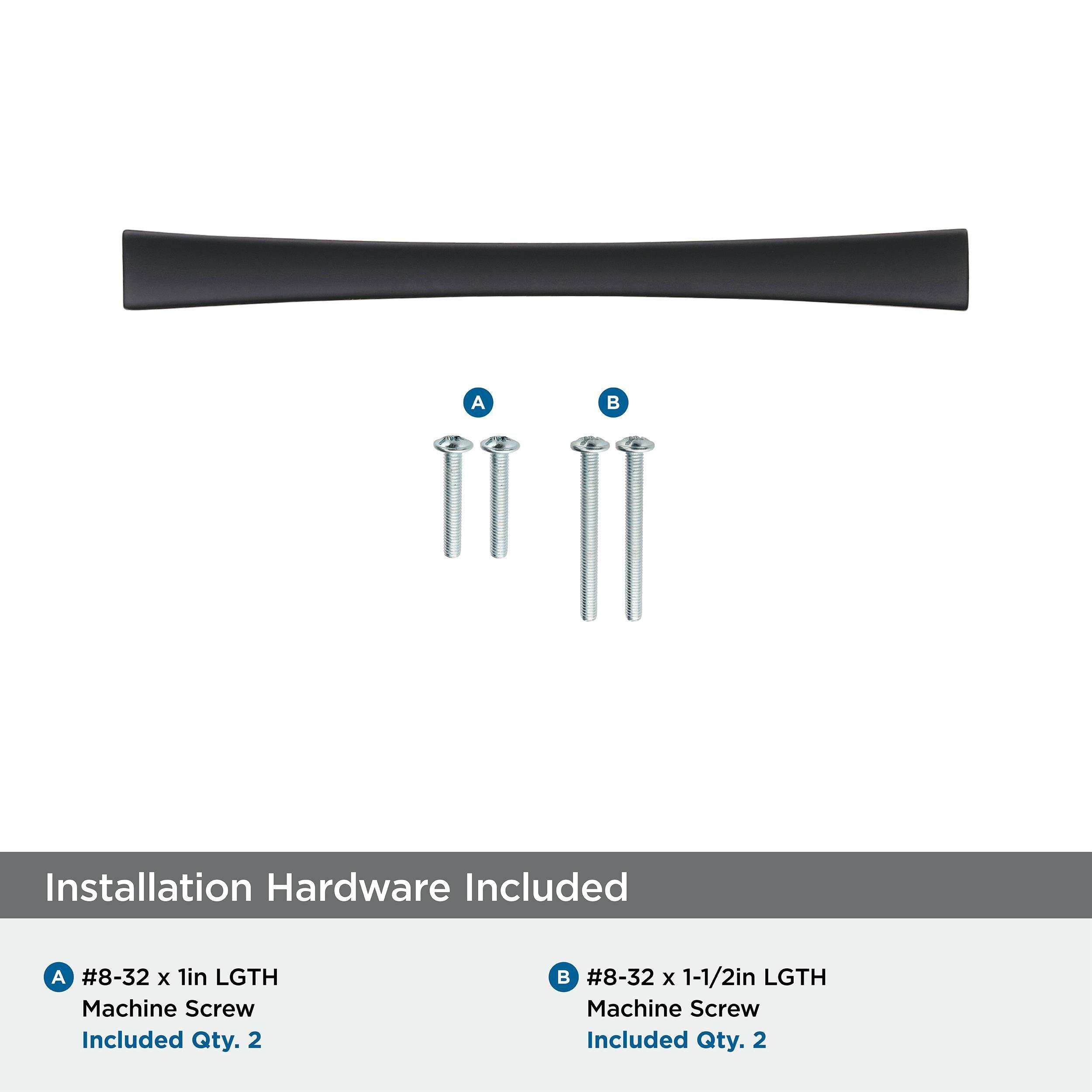 Amerock Matte Black 3-3/4 in. Center-to-Center Bar Pull 