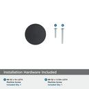 Amerock Matte Black 1-1/4 in. Round Knob 