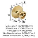 *CVR* TORRANCE 1-3/16 CHBR CAB KNB 