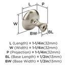 Amerock Satin Nickel 1-1/4 in. Round Knob 
