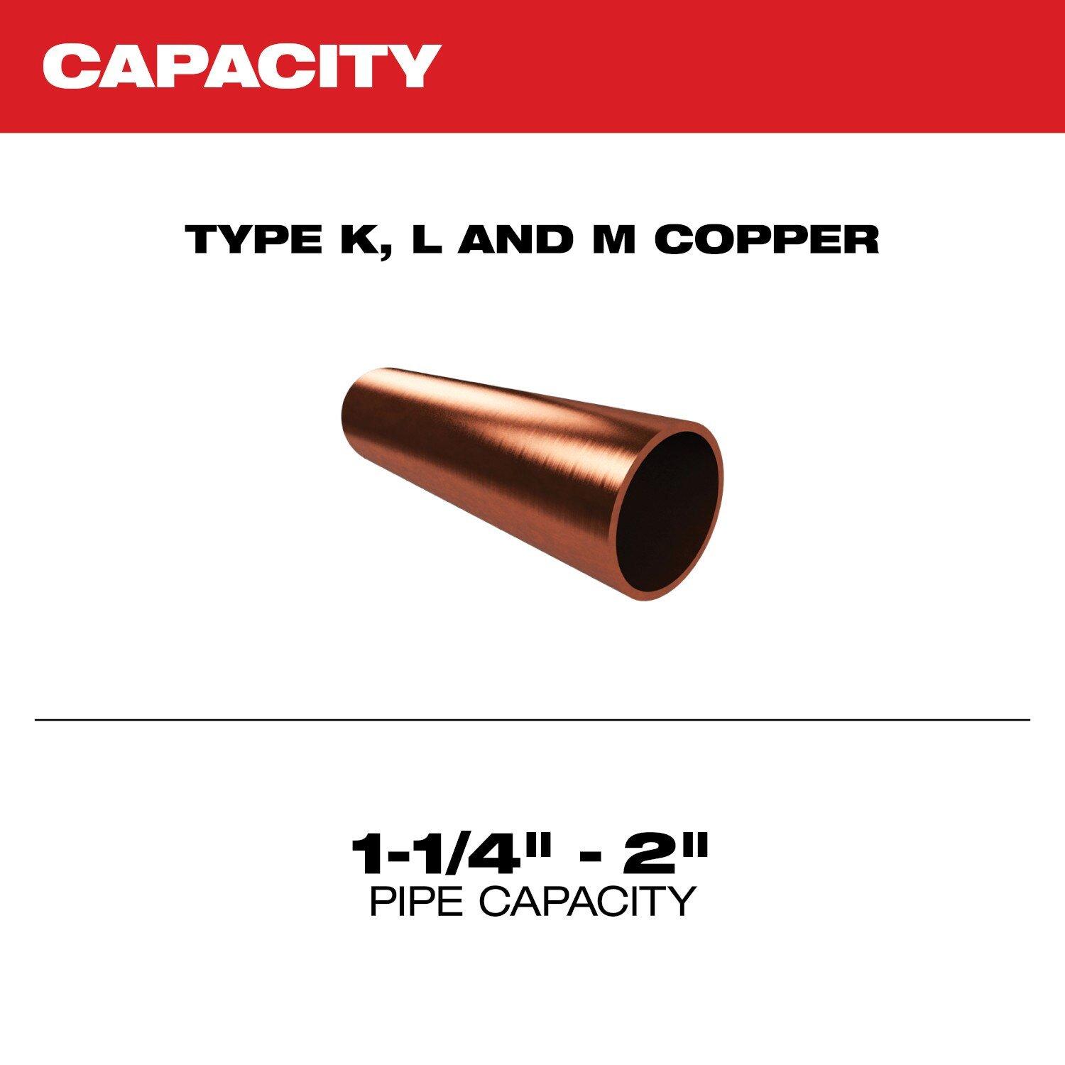 Brushless 1-1/4" - 2" Copper Tubing Cutter 