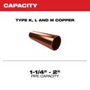 Brushless 1-1/4" - 2" Copper Tubing Cutter 
