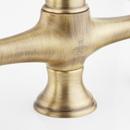 Signature Hardware Aged Brass Two Handle Pull Down Bridge Kitchen Faucet 
