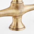 Signature Hardware Aged Brass Two Handle Pull Down Bridge Kitchen Faucet 
