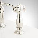 Signature Hardware Polished Nickel Two Handle Pull Down Bridge Kitchen Faucet 