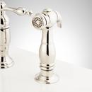Signature Hardware Polished Nickel Two Handle Pull Down Bridge Kitchen Faucet 